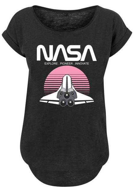 F4NT4STIC T-Shirt Long Cut T-Shirt 'NASA Space Shuttle Sunset' Damen,Premiu günstig online kaufen