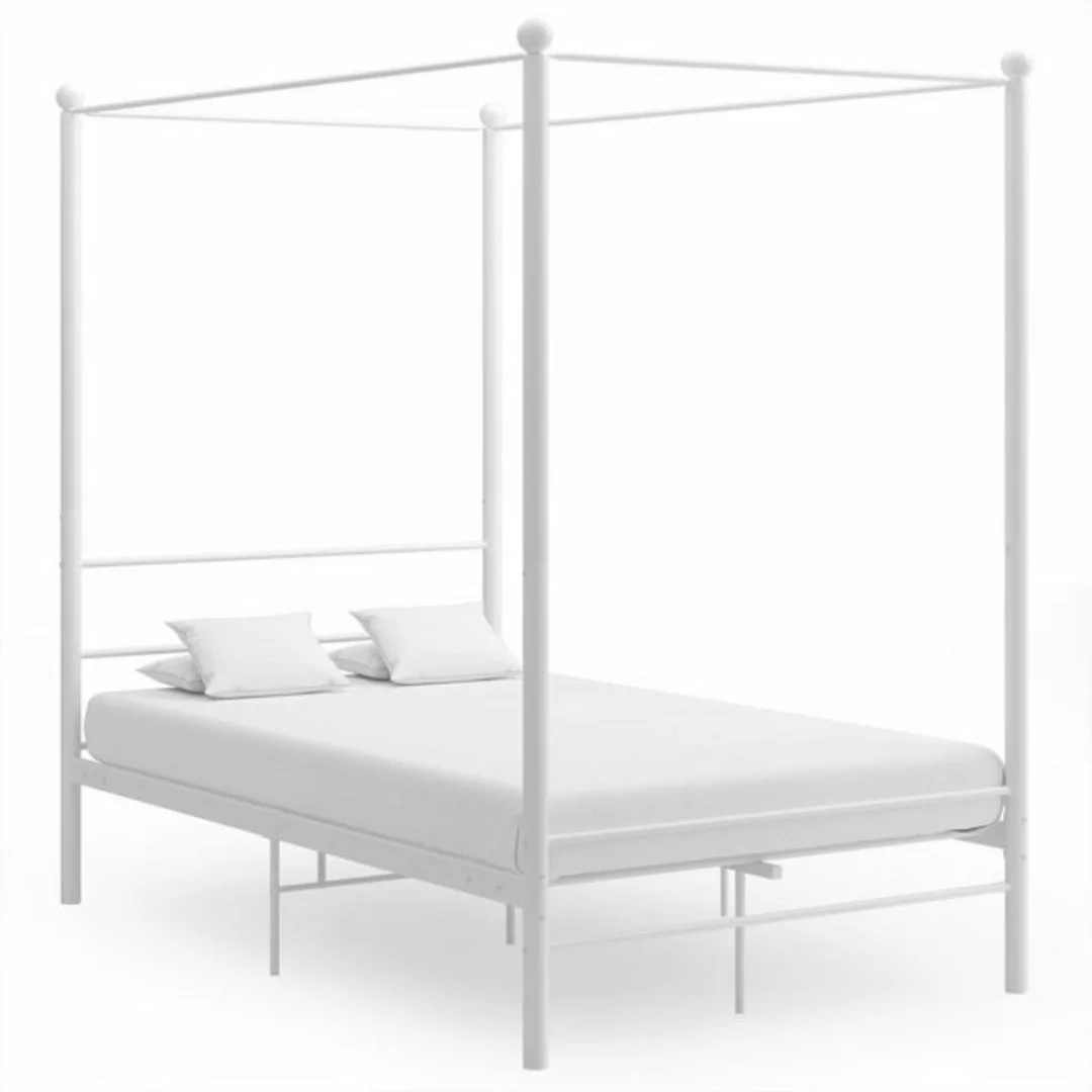 Himmelbett Weiß Metall 140x200 Cm günstig online kaufen