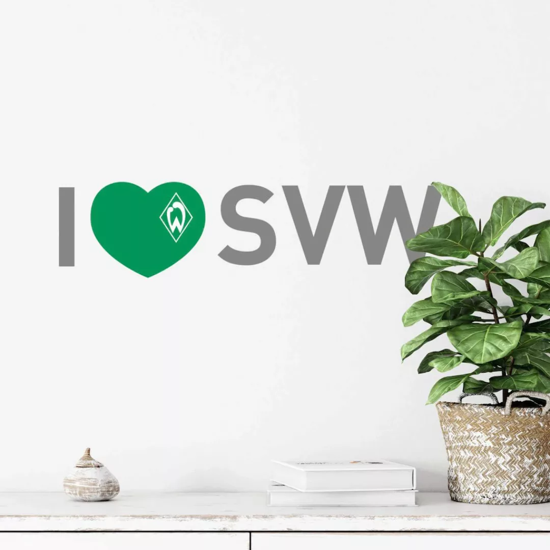 Wall-Art Wandtattoo »Werder Bremen I Love SVW«, (1 St.), selbstklebend, ent günstig online kaufen