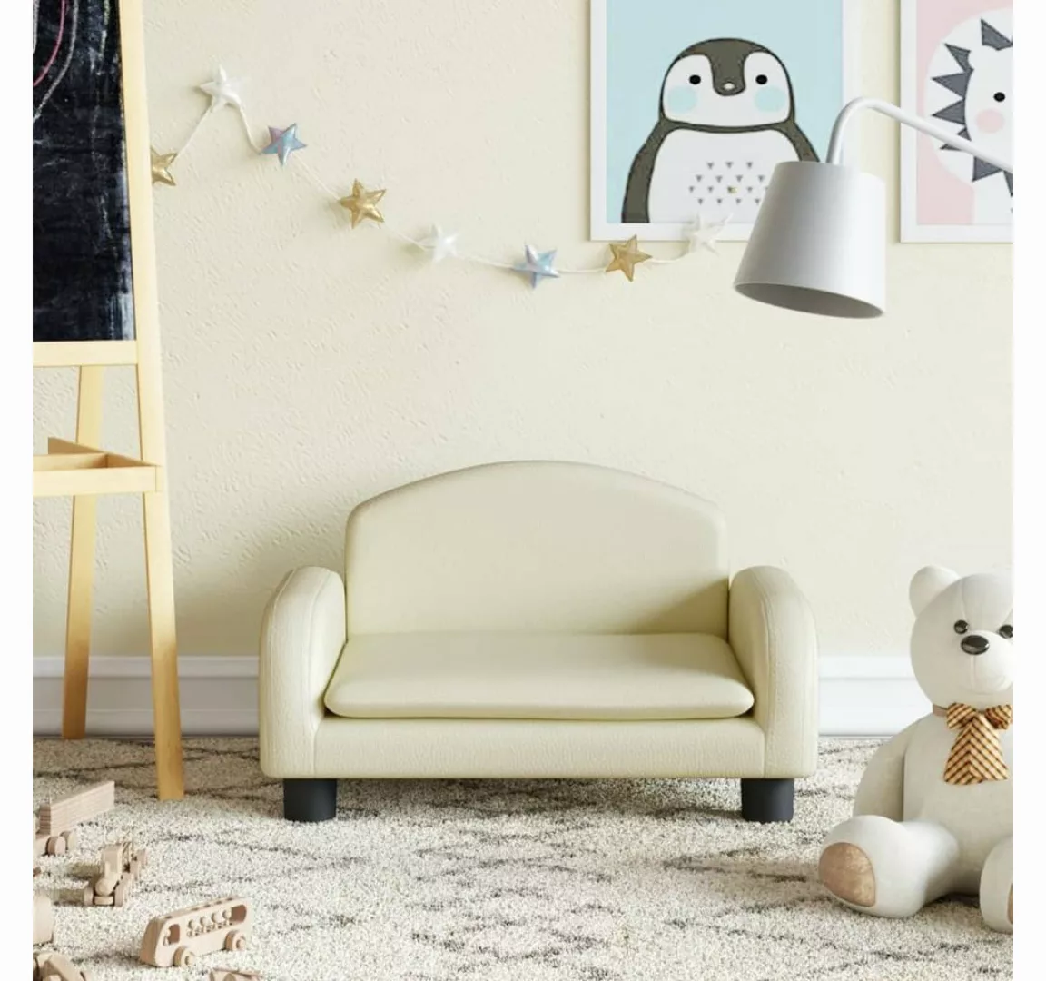 vidaXL Kindersofa, Kindersofa Creme 50x40x30 cm Kunstleder günstig online kaufen