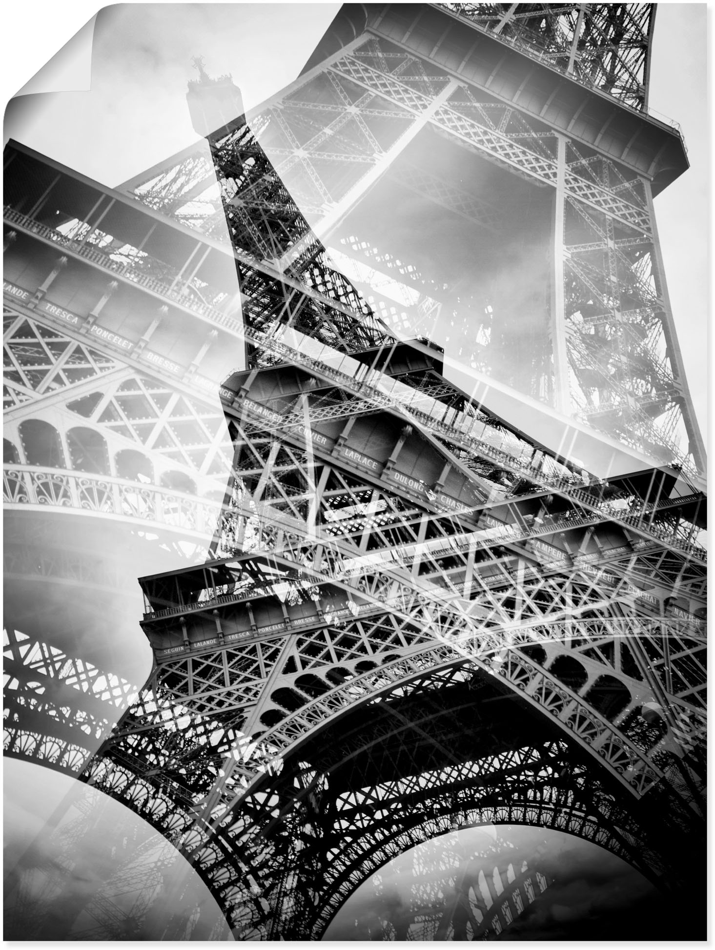 Artland Wandbild »Der doppelte Eiffelturm«, Gebäude, (1 St.), als Alubild, günstig online kaufen