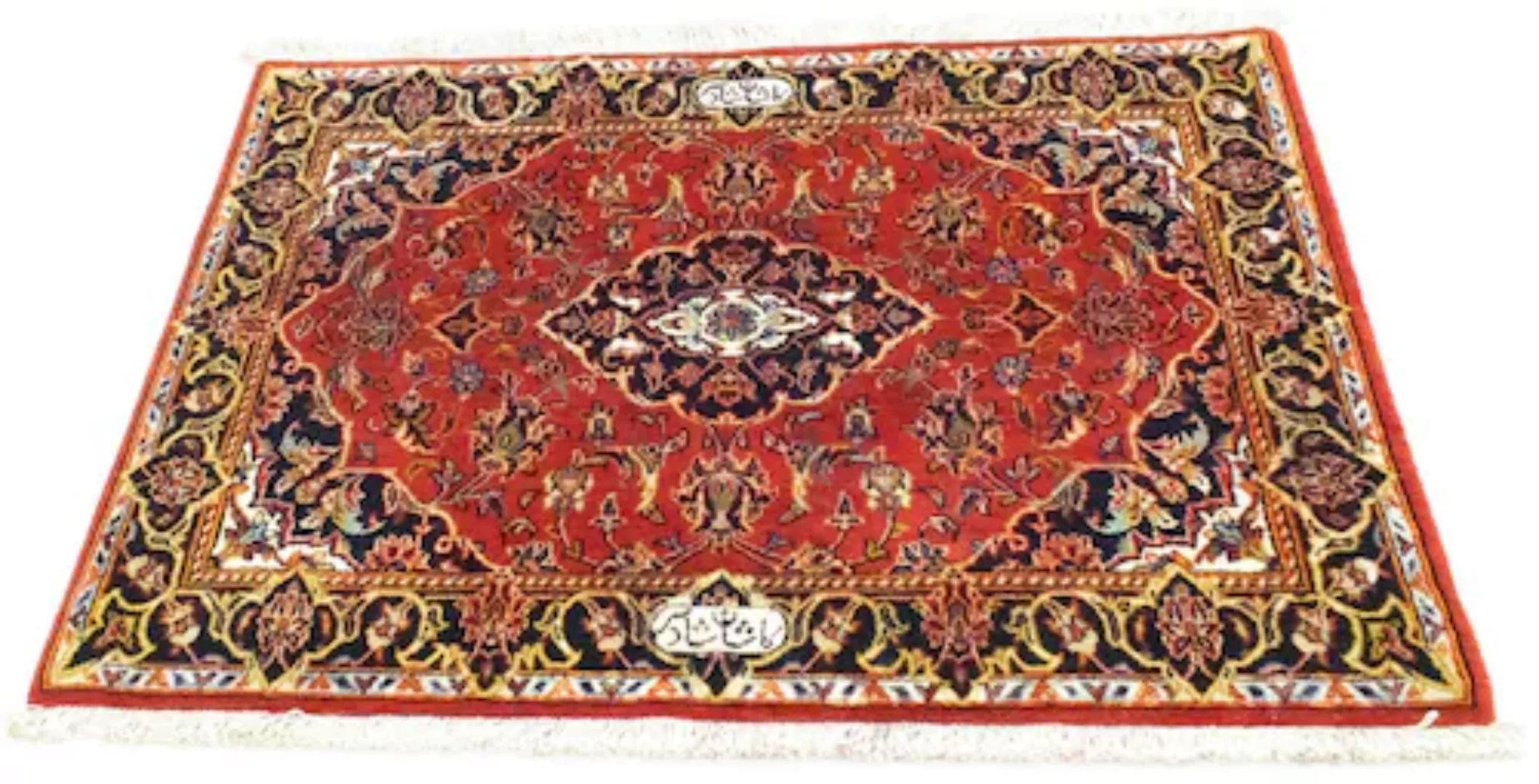 morgenland Wollteppich »Keshan Teppich handgeknüpft rot«, rechteckig günstig online kaufen