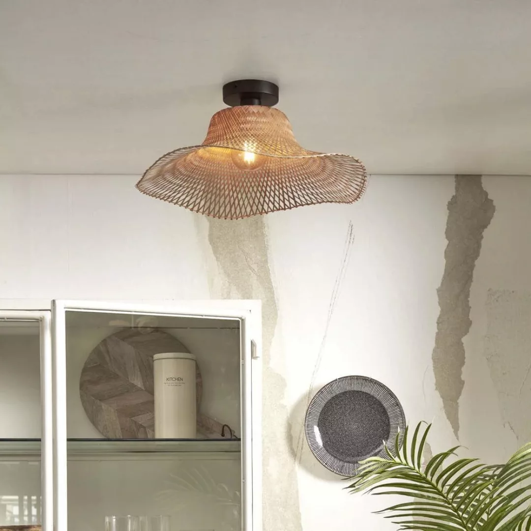 GOOD & MOJO Ibiza Deckenlampe Ø 50cm natur günstig online kaufen