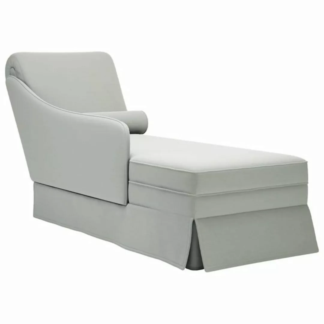 vidaXL Chaiselongue Chaiselongue mit Nackenrolle und Rechter Armlehne Hellg günstig online kaufen