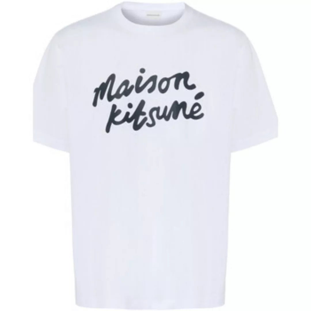 Maison Kitsuné  T-Shirts & Poloshirts T-Shirt Maison Kitsuné Schwarze und w günstig online kaufen
