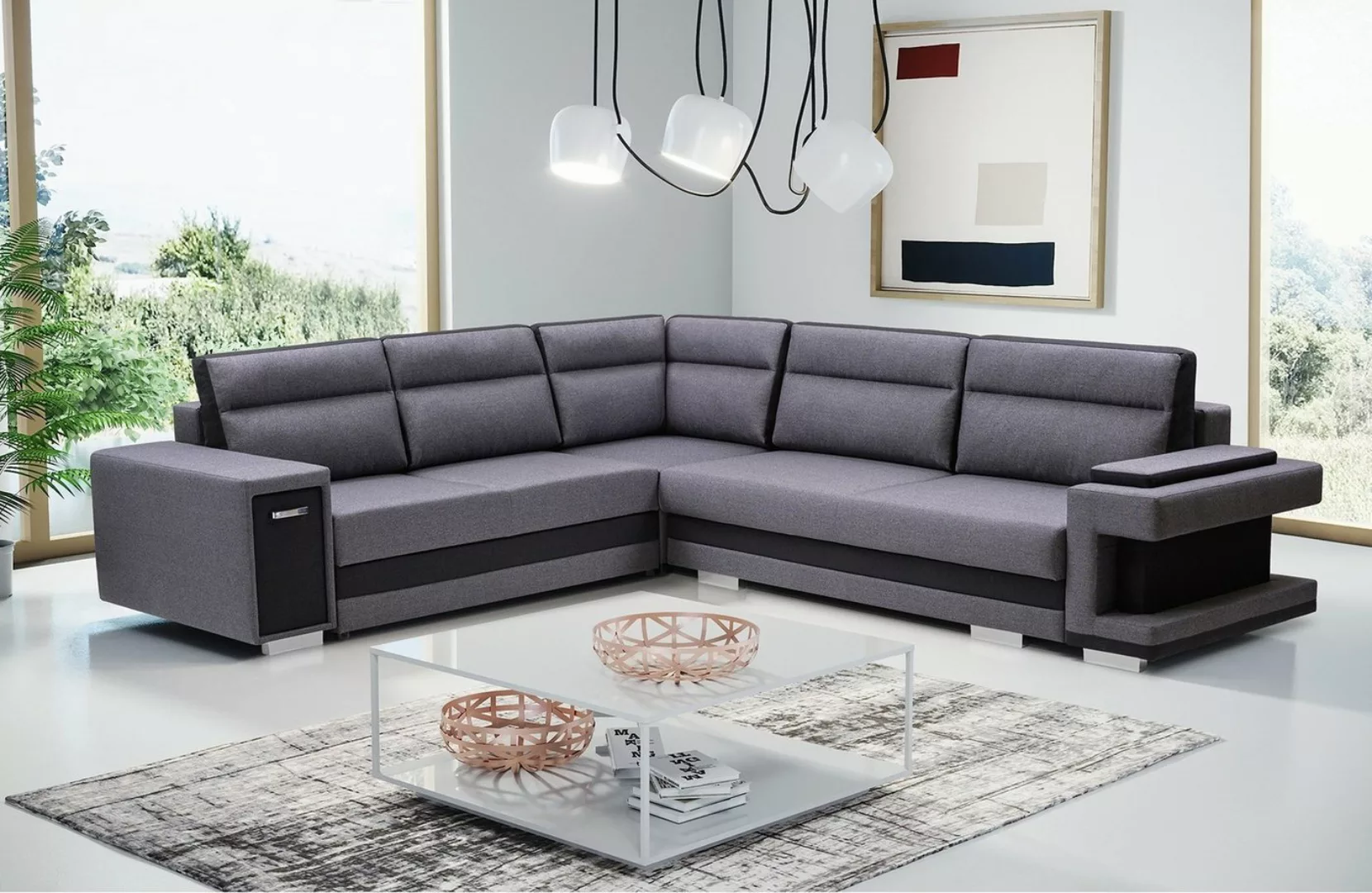 ALTDECOR Ecksofa A3, Couch mit Schlaffunktion, Wohnzimmer - Wohnlandschaft günstig online kaufen