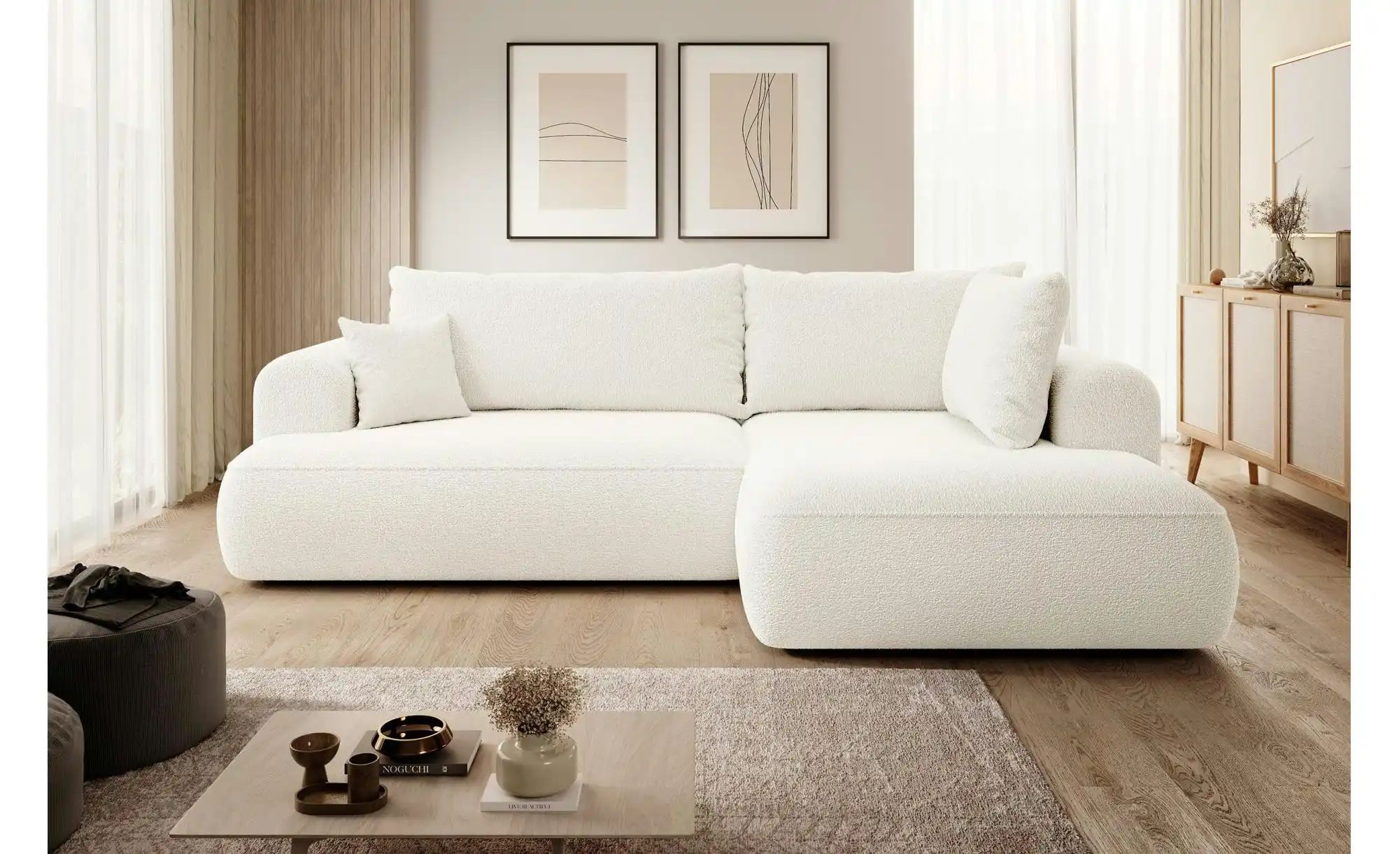 Selsey Ecksofa mit Schlaffunktion Ovo ¦ creme ¦ Maße (cm): B: 262 H: 95 Pol günstig online kaufen