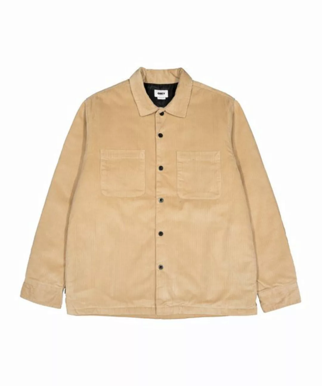 OBEY Sweatjacke Simon Shirt Jacke Beige Baumwolle günstig online kaufen