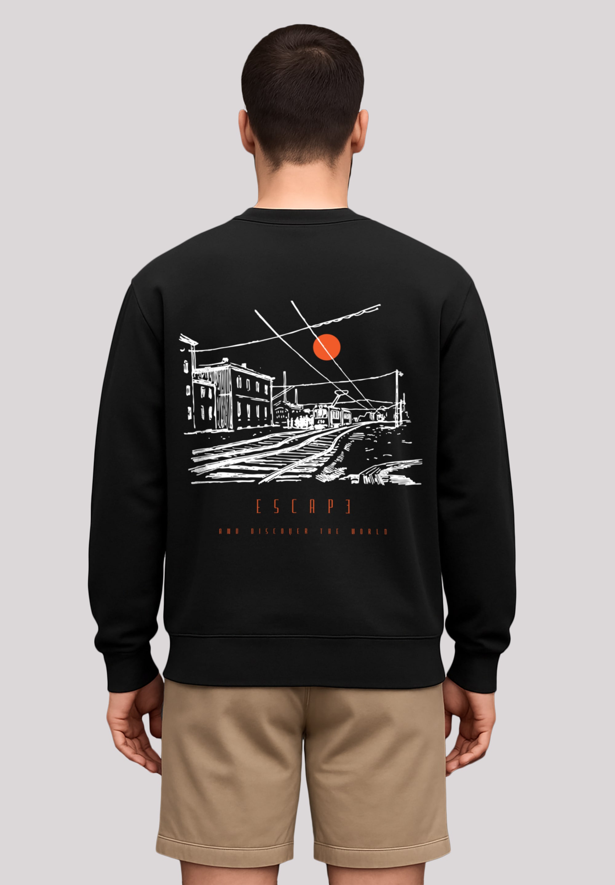 F4NT4STIC Sweatshirt "Escape Discover the World Town Train Station", Premiu günstig online kaufen