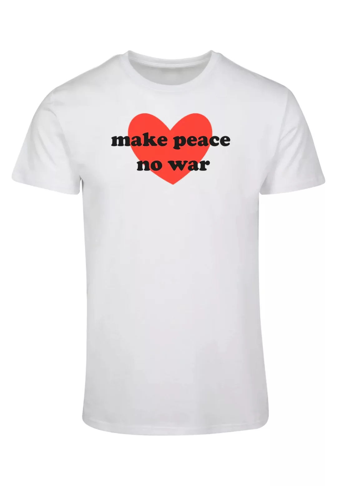 Merchcode T-Shirt "Merchcode Herren Peace - Red Heart White Basic T-Shirt" günstig online kaufen