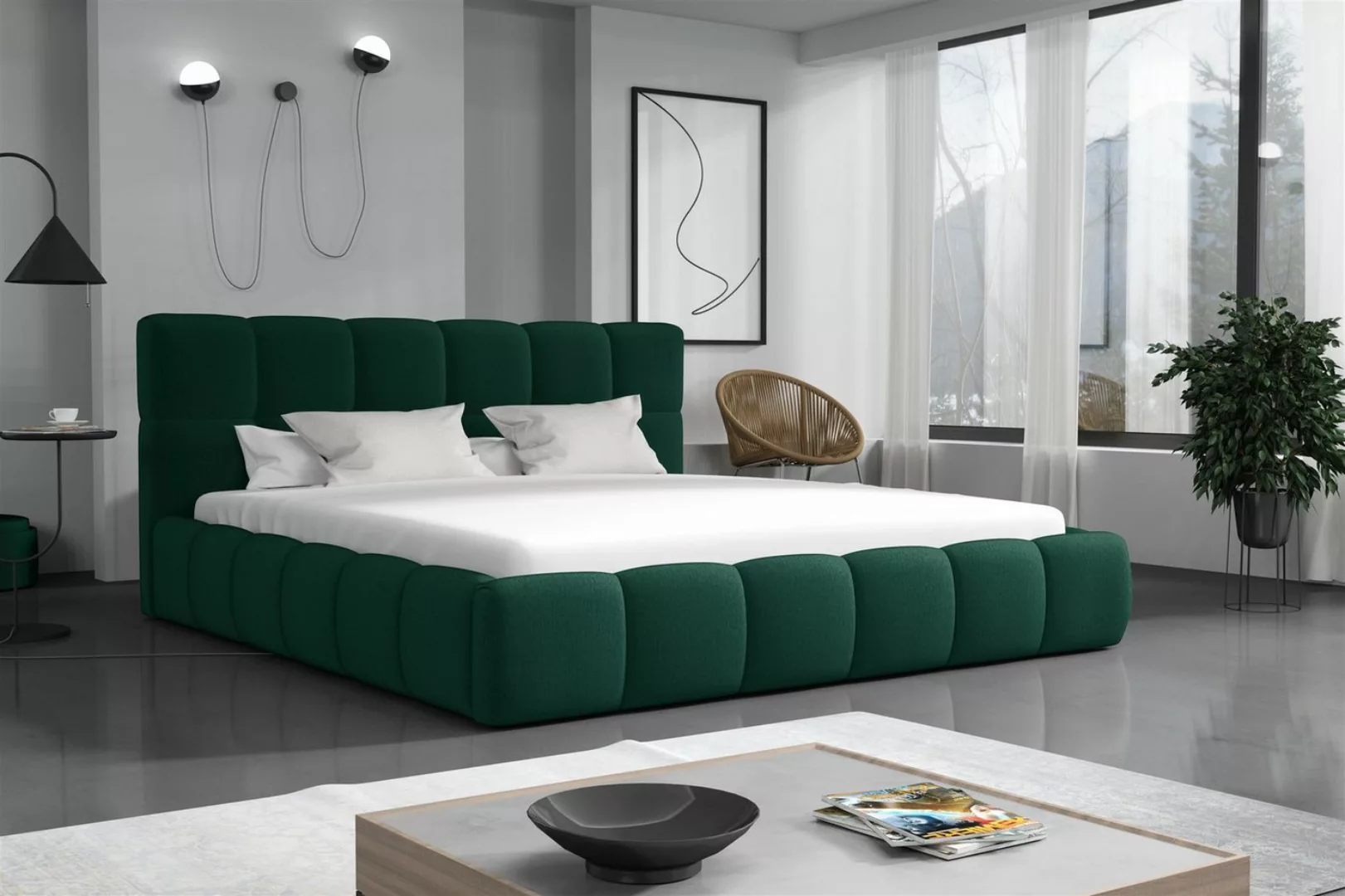 Fun Möbel Polsterbett Doppelbett GIOTTO (inkl. Bettkasten und Lattenrost), günstig online kaufen