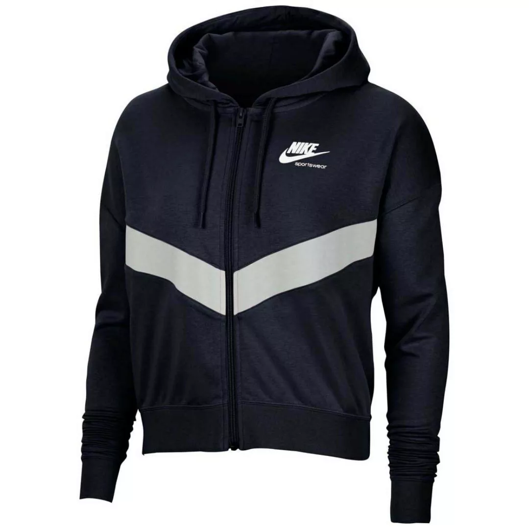 Nike Sportswear Heritage Sweatshirt Mit Reißverschluss S Black / Grey Fog / günstig online kaufen