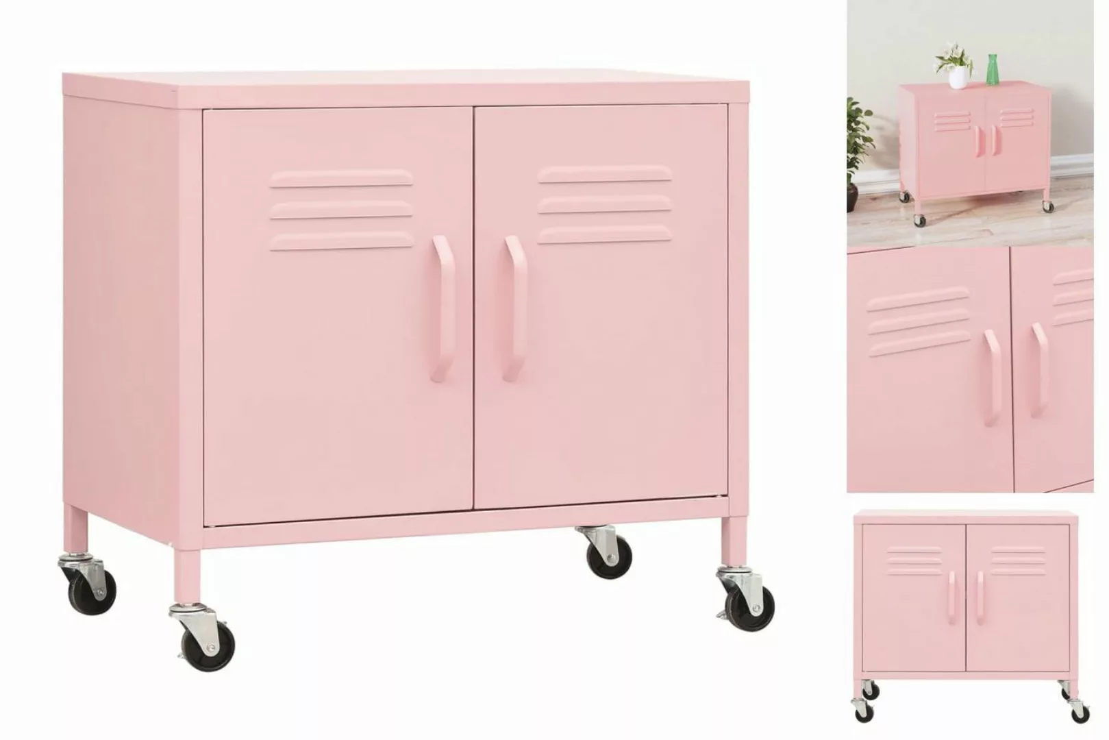 vidaXL Aktenschrank Lagerschrank Rosa 60x35x49 cm Stahl günstig online kaufen