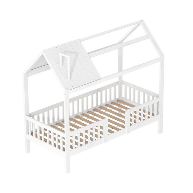 FUROKOY Spielbett Hausbett Kinderbett 90x200cm, Bett aus Kiefernholz (Einze günstig online kaufen