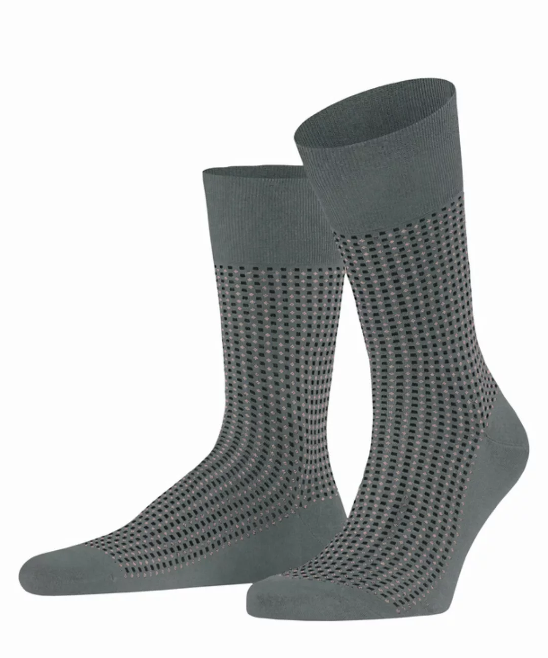 FALKE Uptown Tie Herren Socken, 41-42, Grau, Ajour, Baumwolle, 12437-317604 günstig online kaufen