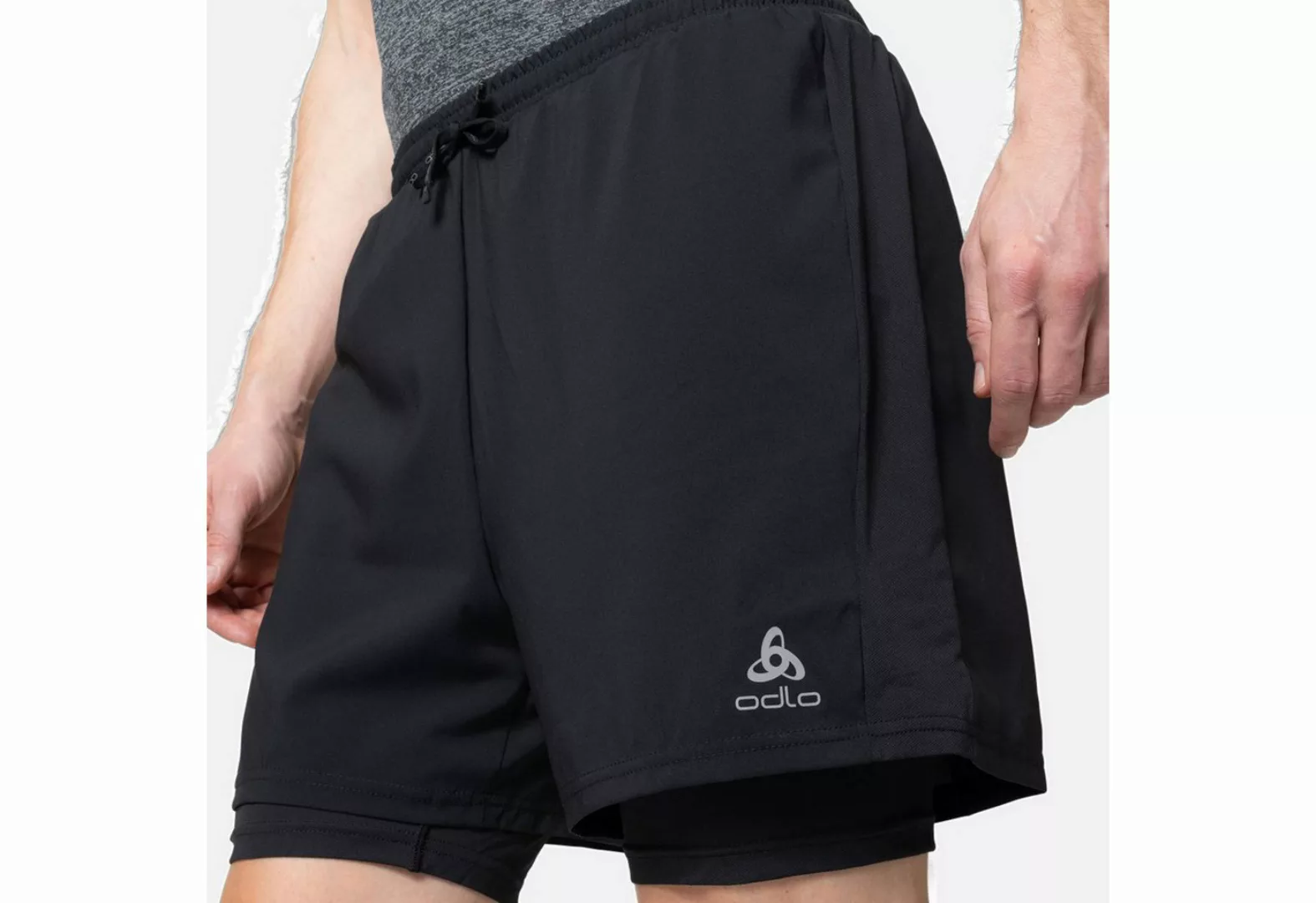 Odlo 2-in-1-Shorts Essential 5 Inch 2-in-1 Laufshorts Men 323072-15000 Leic günstig online kaufen