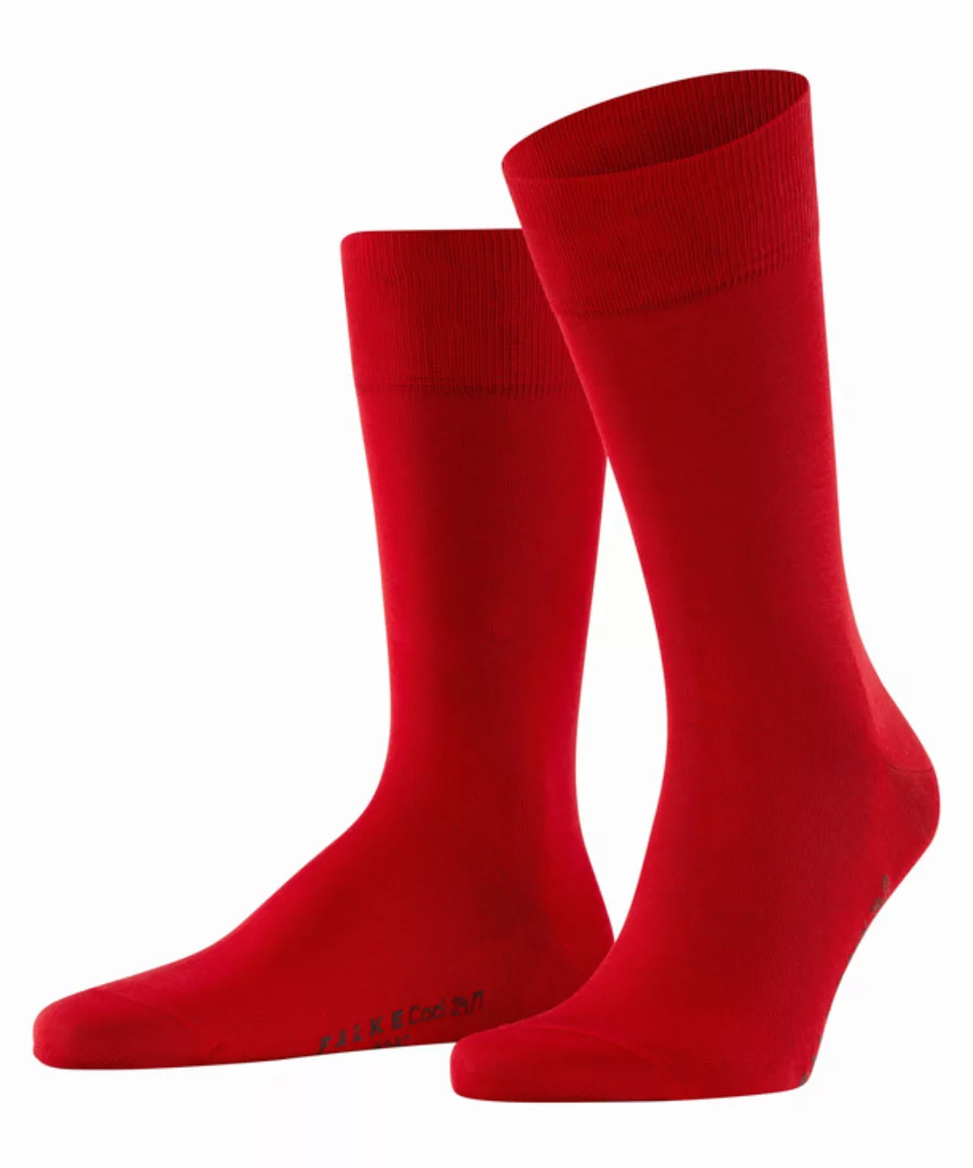 FALKE Cool 24/7 Herren Socken, 45-46, Rot, Uni, Baumwolle, 13230-828006 günstig online kaufen