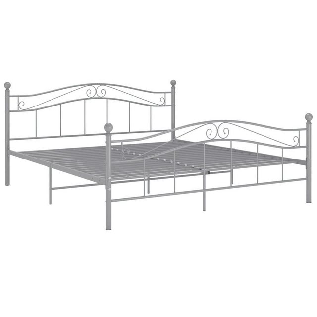 furnicato Bettgestell Bett Grau Metall 200x200 cm (1-tlg) günstig online kaufen