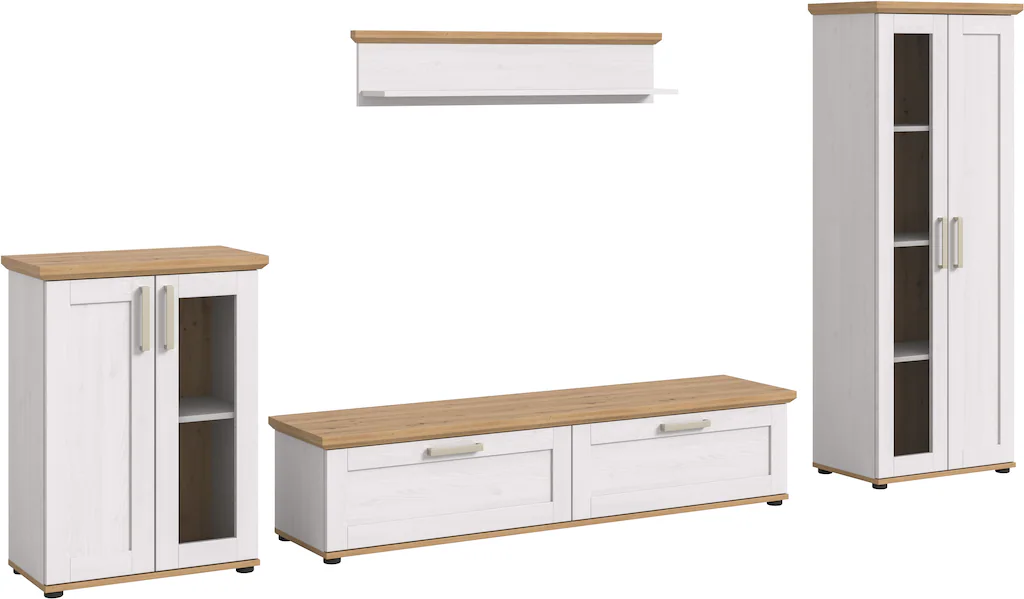 Home affaire Wohnwand "Cosenza", (Set, 4 St.), Cosenza, Breite: 336 cm,2xVi günstig online kaufen