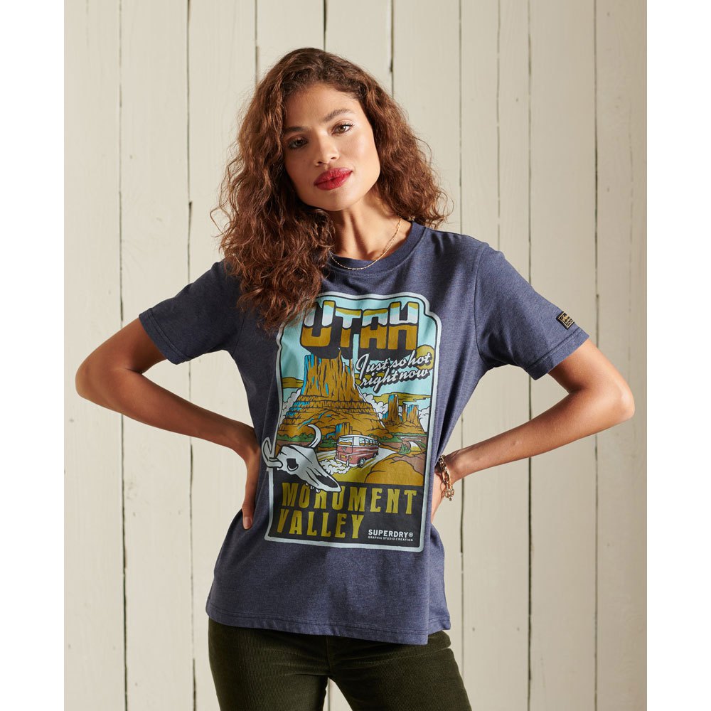 Superdry Heritage Mountain Kurzärmeliges T-shirt M Eclipse Navy Marl günstig online kaufen