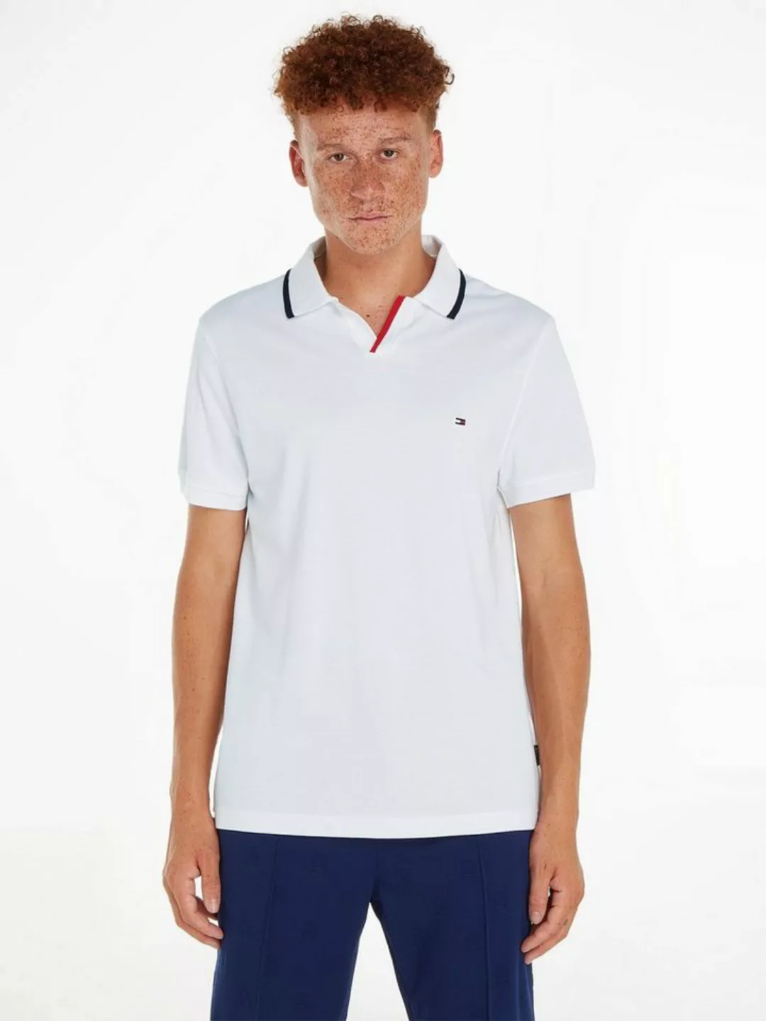 Tommy Hilfiger Poloshirt RWB TIPPED V COLLAR REG POLO günstig online kaufen