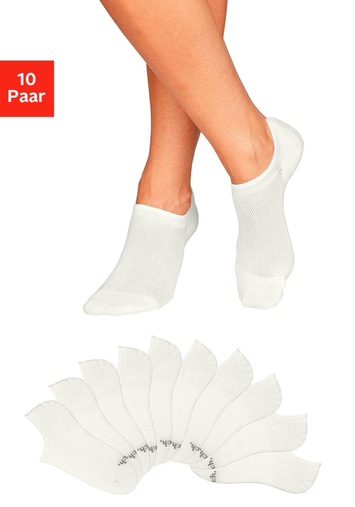 Bench. Sneakersocken, (Packung, 10 Paar), mit Pikeestruktur günstig online kaufen