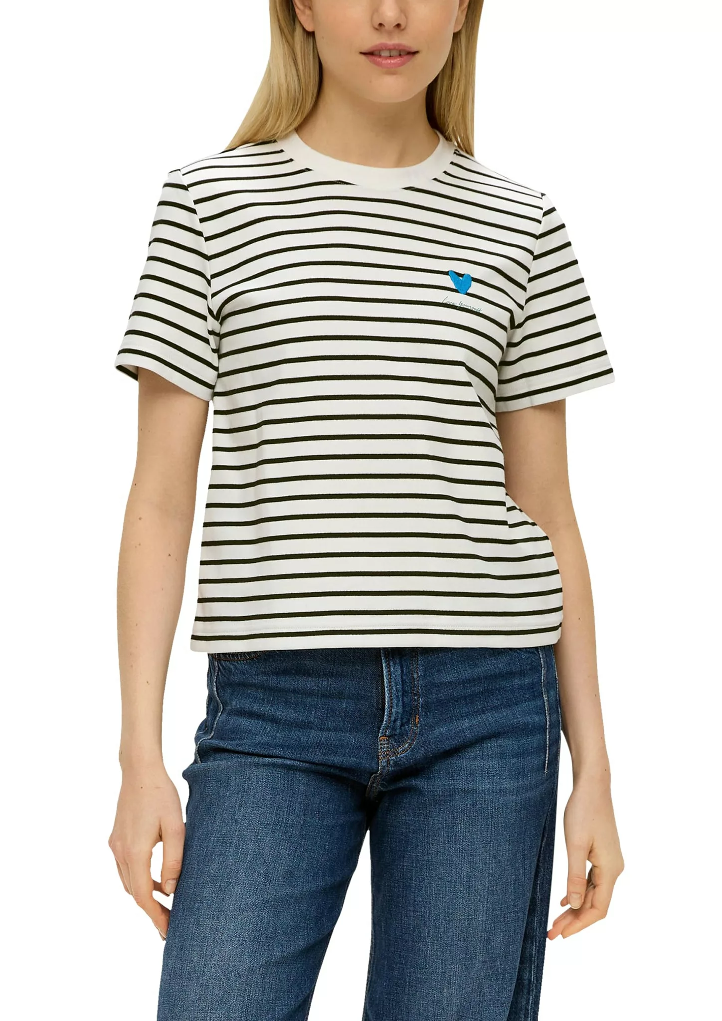 s.Oliver T-Shirt mit Streifenmuster günstig online kaufen