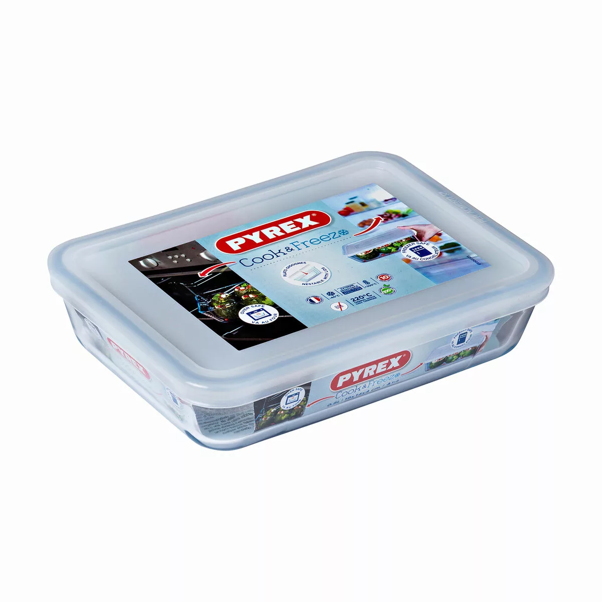 Rechteckige Lunchbox Mit Deckel Pyrex Cook & Freeze 22,5 X 17,5 X 6,5 Cm 1, günstig online kaufen