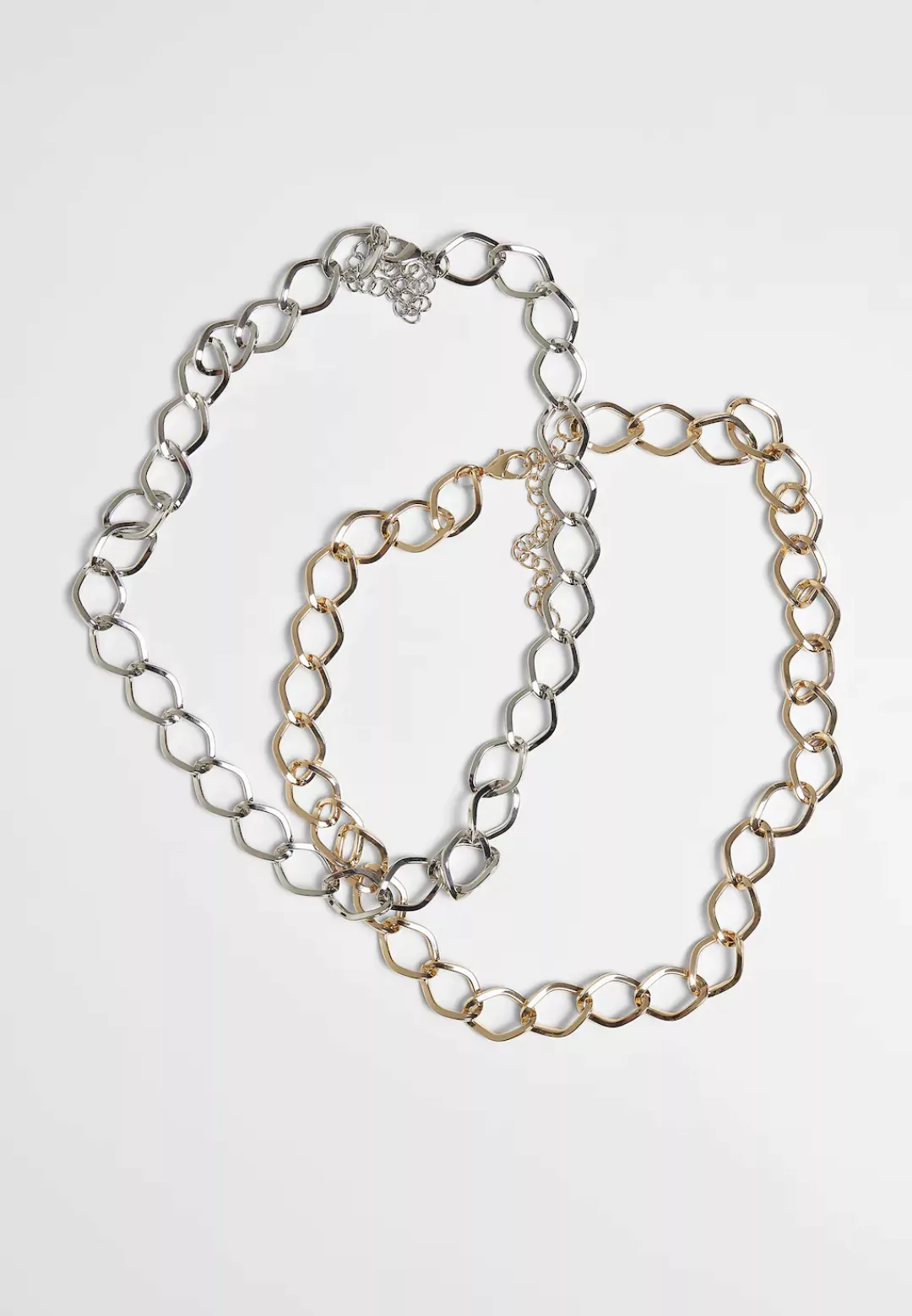 URBAN CLASSICS Edelstahlkette "Accessoires Big Classic Necklace 2-Pack" günstig online kaufen