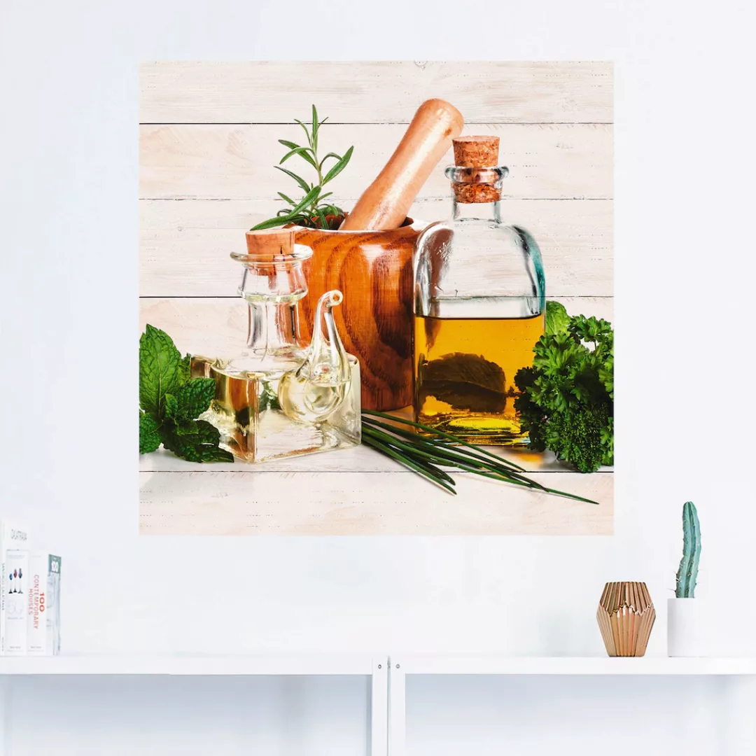 Artland Wandbild "Olivenöl und Kräuter - Küche", Arrangements, (1 St.), als günstig online kaufen