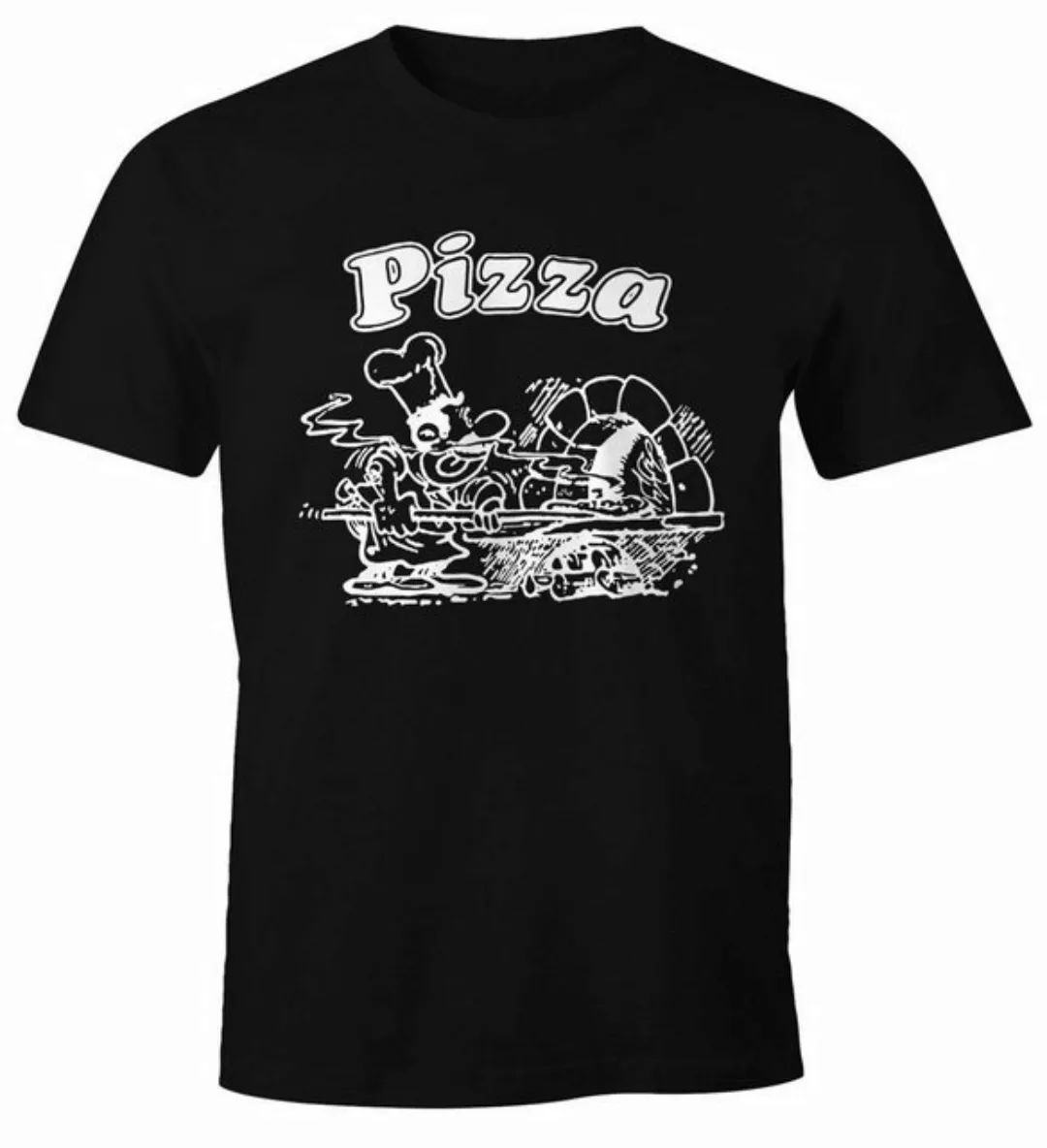 MoonWorks Print-Shirt Pizza Shirt Schachtel Motiv Italiano Italien Fun-Shir günstig online kaufen