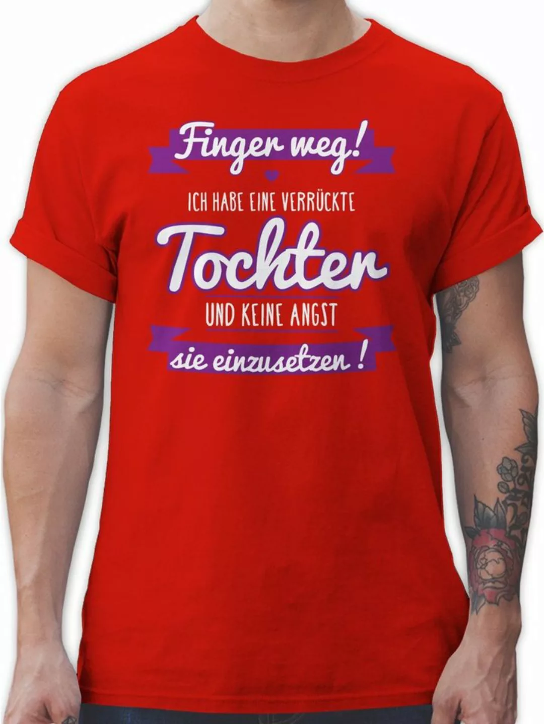 Shirtracer T-Shirt Ich habe eine verrückte Tochter lila - Partner-Look Fami günstig online kaufen