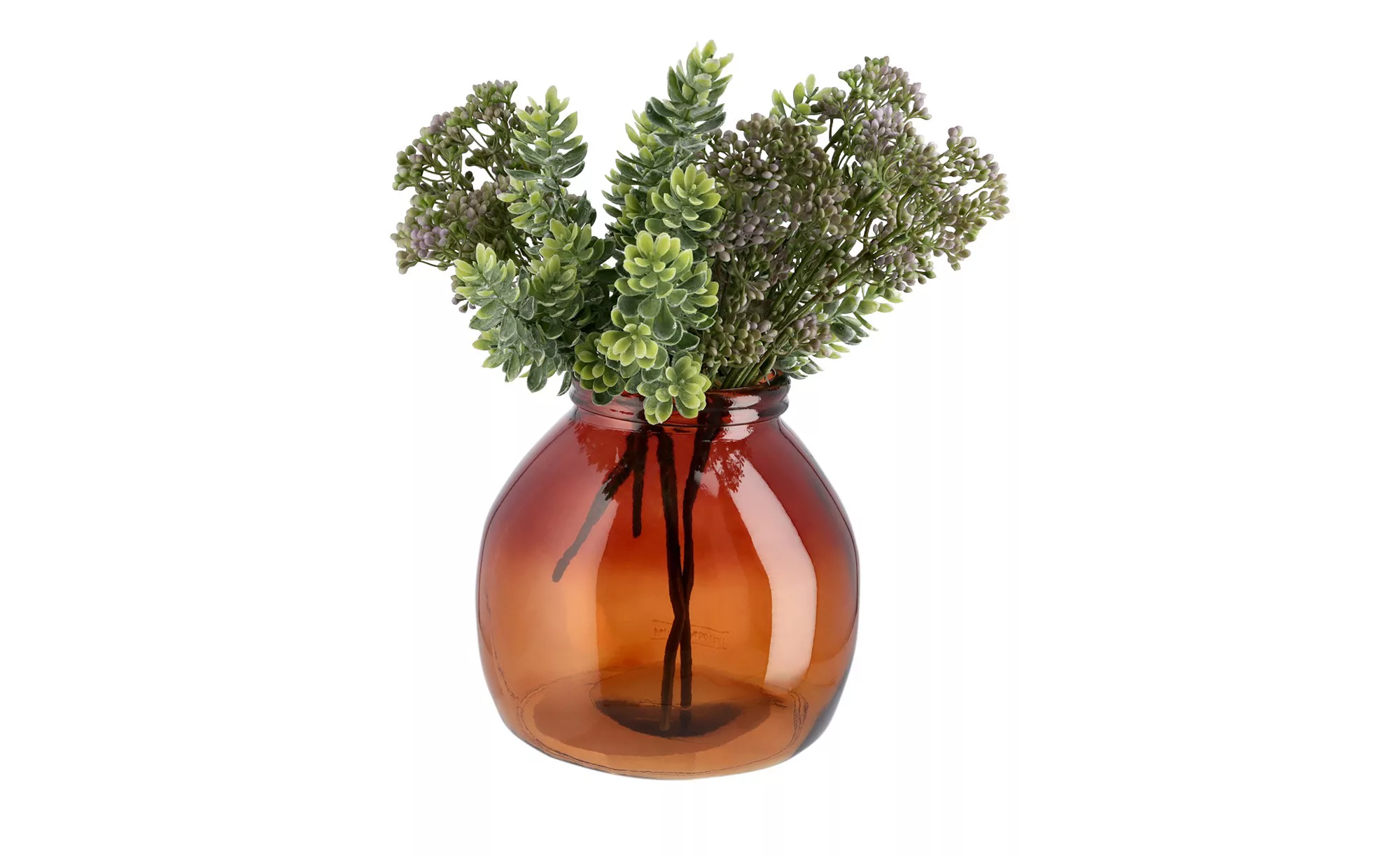 Vase ¦ braun ¦ Glas  ¦ Maße (cm): H: 20  Ø: 21 Accessoires > Vasen - Höffne günstig online kaufen