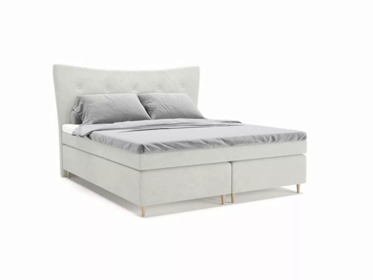 PANDA MÖBEL GmbH Boxspringbett Komfortables Boxspringbett COLORADO 180cm 16 günstig online kaufen