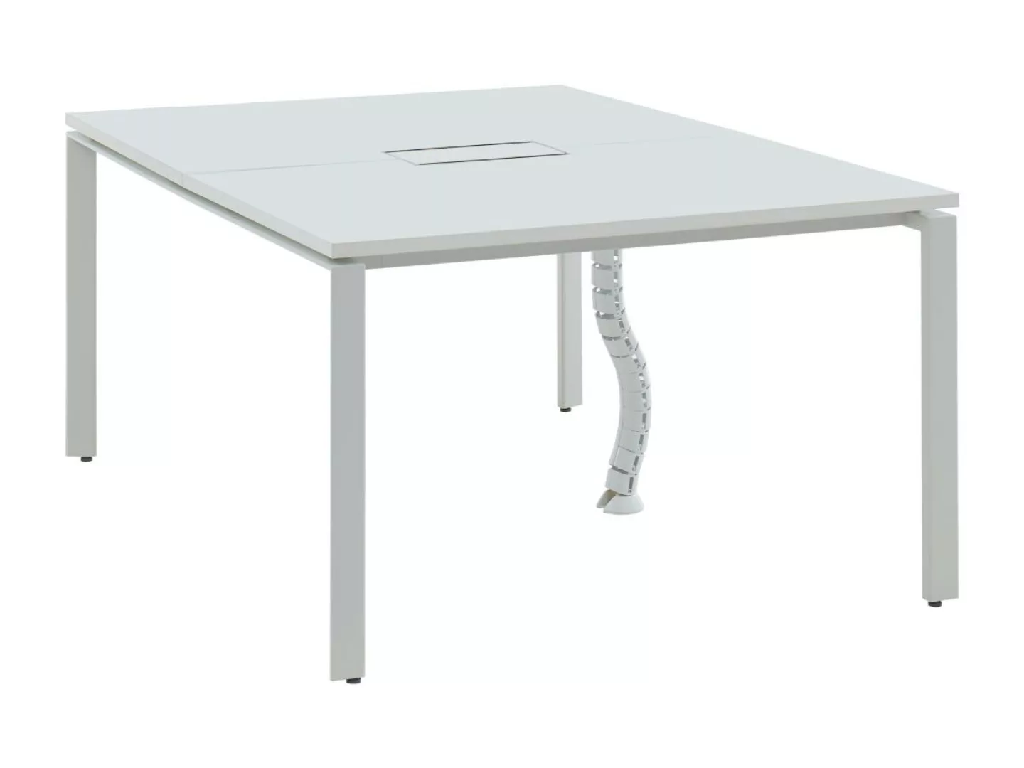 Schreibtisch Bench-Tisch für 2 Personen - L. 120 cm - Weiß - DOWNTOWN günstig online kaufen