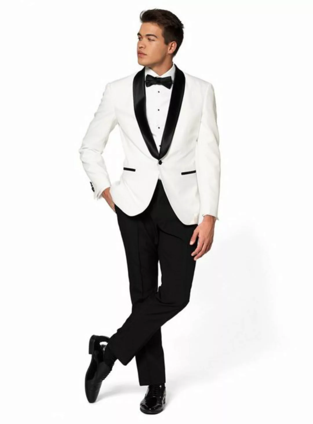 Opposuits Anzug Tuxedo Pearly White Oberstylischer Smoking Anzug in Perlwei günstig online kaufen