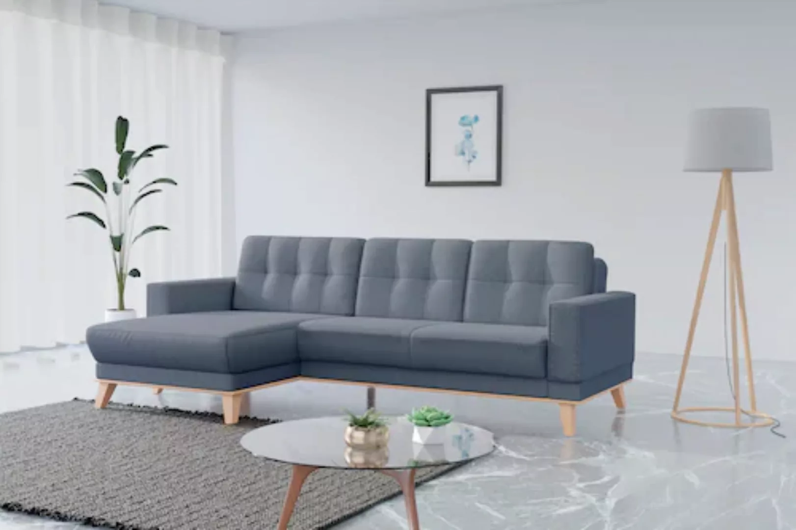 sit&more Ecksofa »Lavida L-Form«, wahlweise mit Kippfunktion und Bettkasten günstig online kaufen