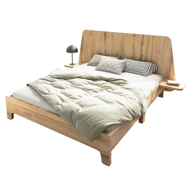 MODFU Massivholzbett Doppelbett (Funktionsbett, 2-tlg., 140x200cm, mit Matr günstig online kaufen