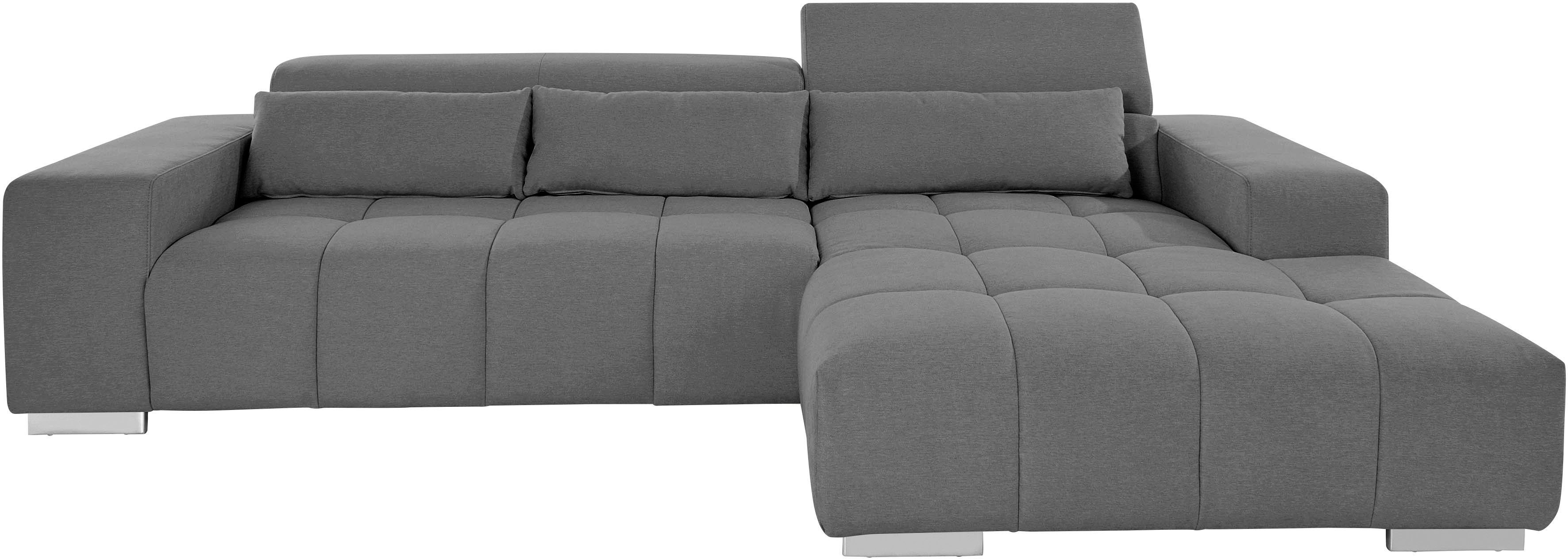 COTTA Ecksofa "Orion L-Form", mit Kopfteilverstellung & 3 Nierenkissen günstig online kaufen