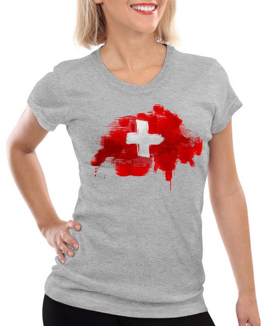 style3 T-Shirt Flagge Schweiz Fußball Sport Suisse WM EM Fahne günstig online kaufen