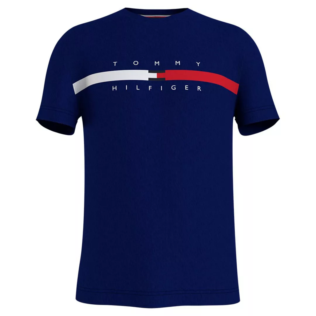 Tommy Hilfiger Global Stripe Chest Kurzärmeliges T-shirt M Yale Navy günstig online kaufen