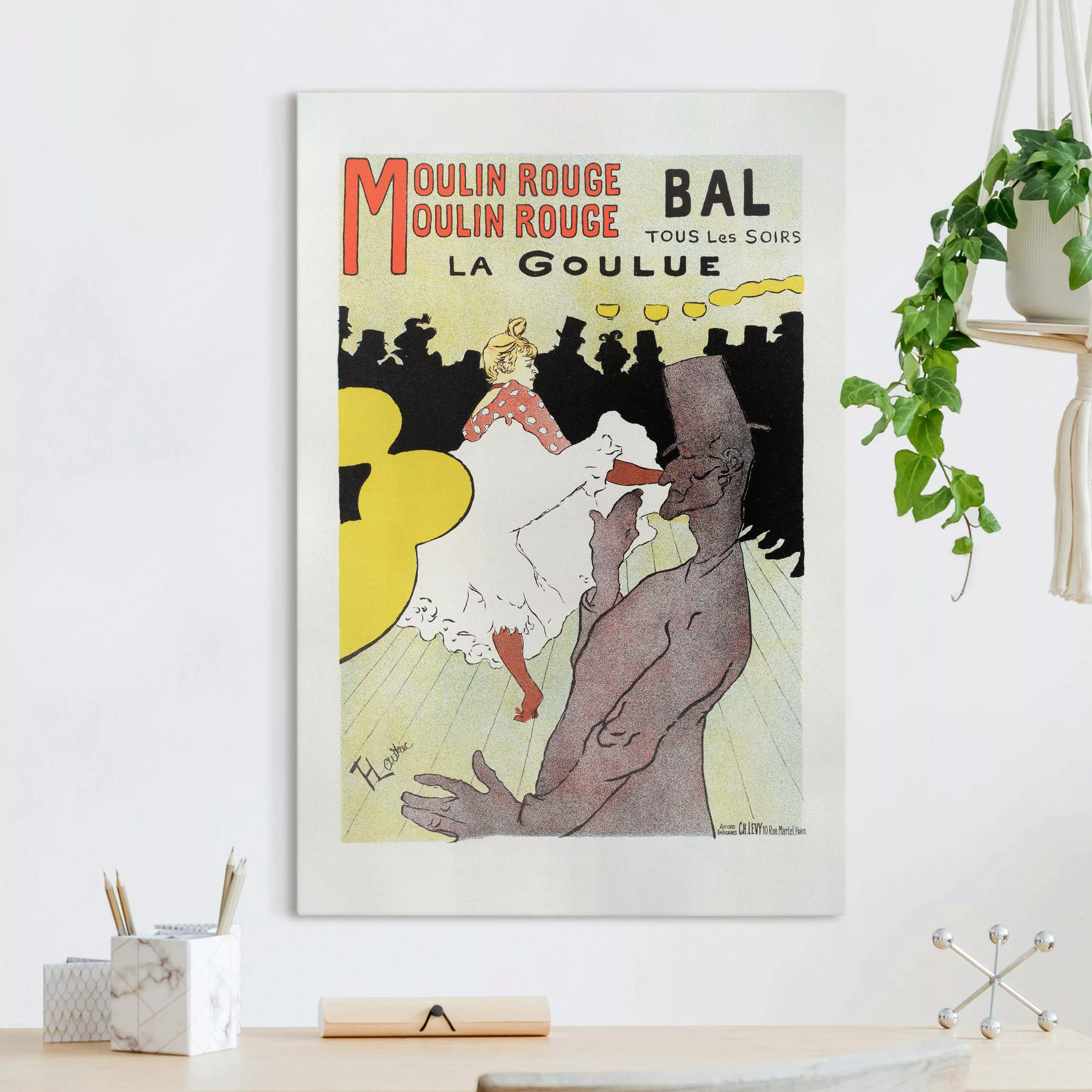 Leinwandbild Vintageplakat - Moulin Rouge günstig online kaufen