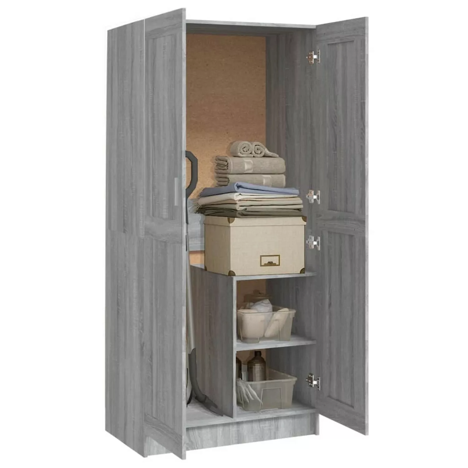 vidaXL Kleiderschrank Kleiderschrank Grau Sonoma 82,5x51,5x180 cm Spanplatt günstig online kaufen