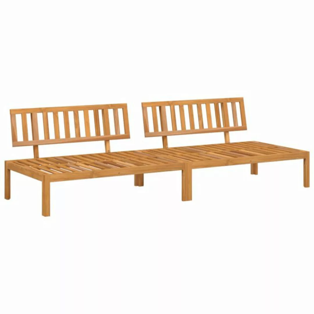 vidaXL Loungesofa Garten-Mittelsofas aus Paletten 2 Stk. Massivholz Akazie, günstig online kaufen