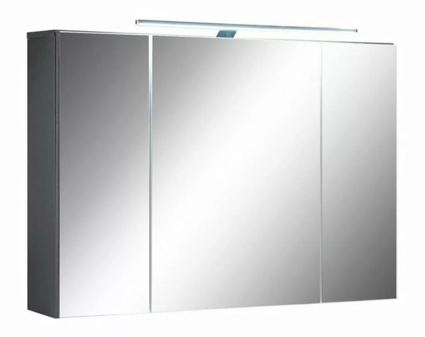 Badezimmerspiegelschrank Spiegelschrank MANHATTAN, grau, B 99 cm, 3 Spiegel günstig online kaufen