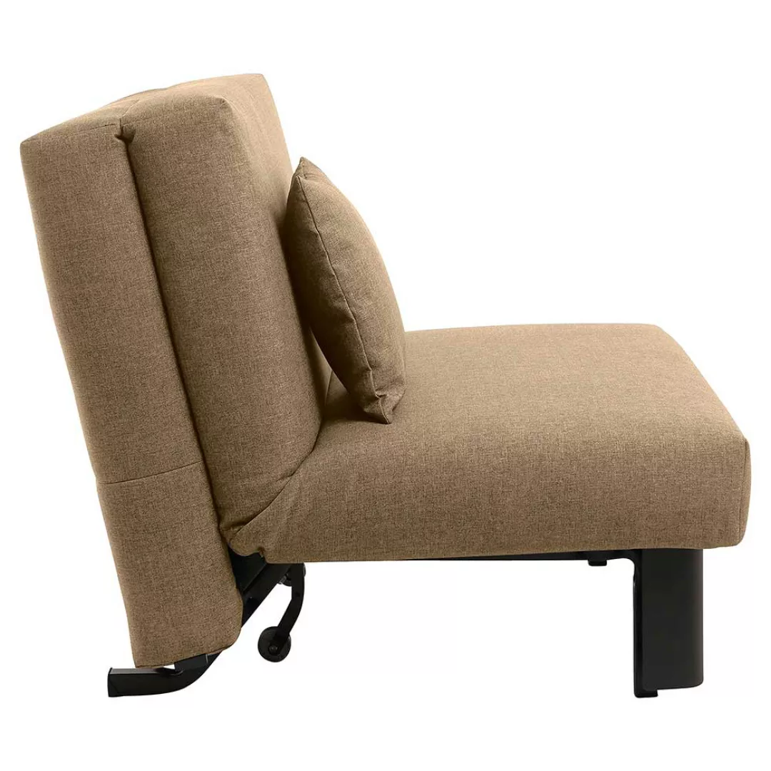 Schlafsessel Beige aus Flachgewebe in modernem Design 85 cm breit günstig online kaufen