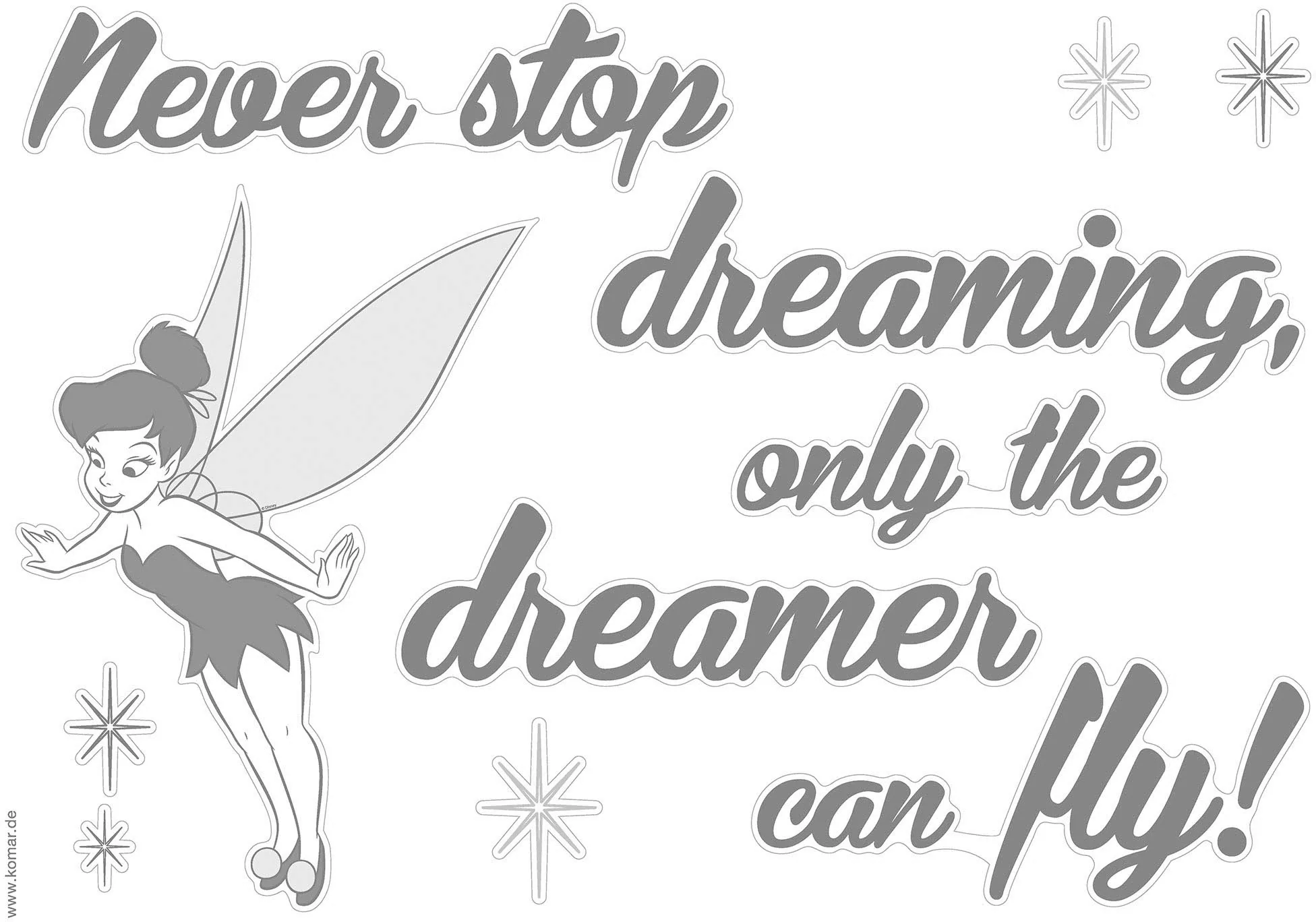 Komar Wandtattoo "Wandtattoo - Never stop dreaming - Größe 50 x 70 cm", (11 günstig online kaufen