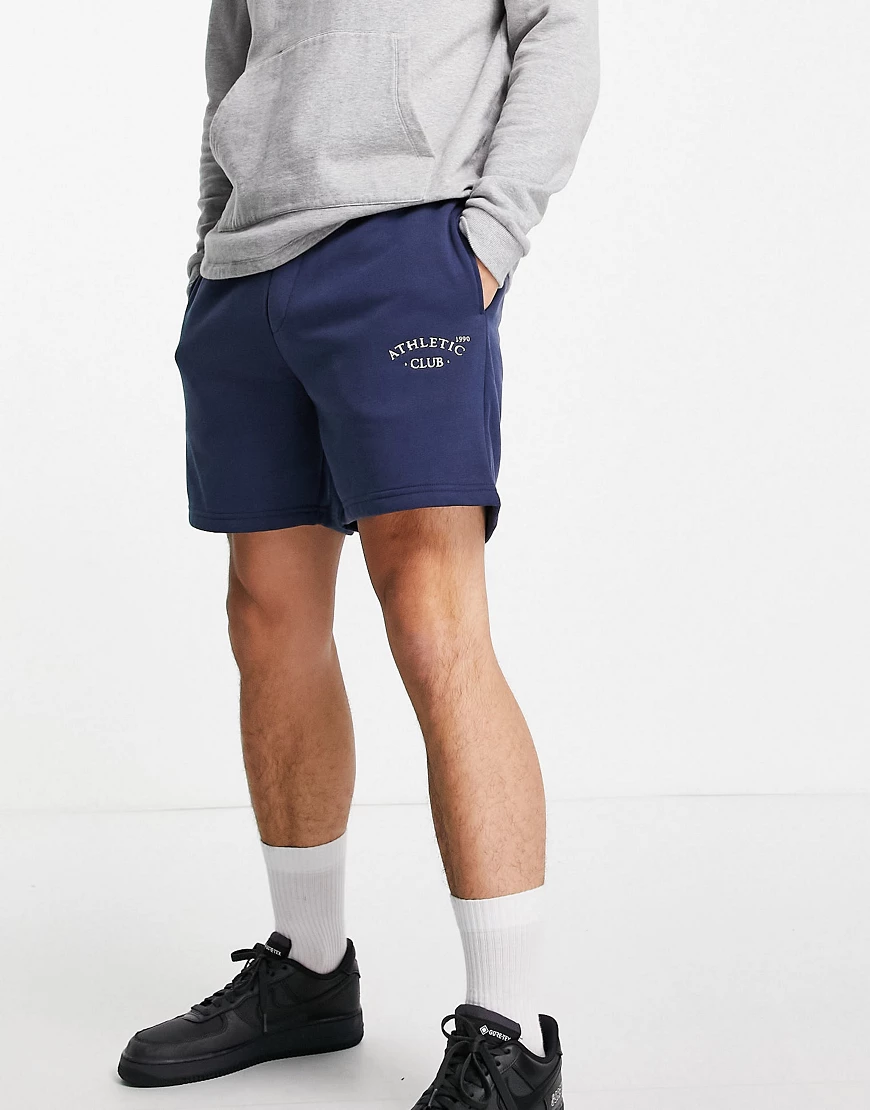 Jack & Jones Originals – Locker geschnittene Sweat-Shorts in Marineblau mit günstig online kaufen
