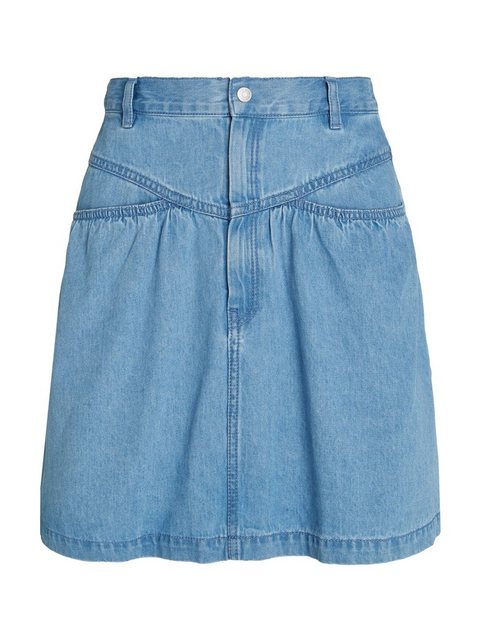 Tommy Jeans Bleistiftrock TJW CHAMBRAY MINI SKIRT Webrock mit Logopatch günstig online kaufen