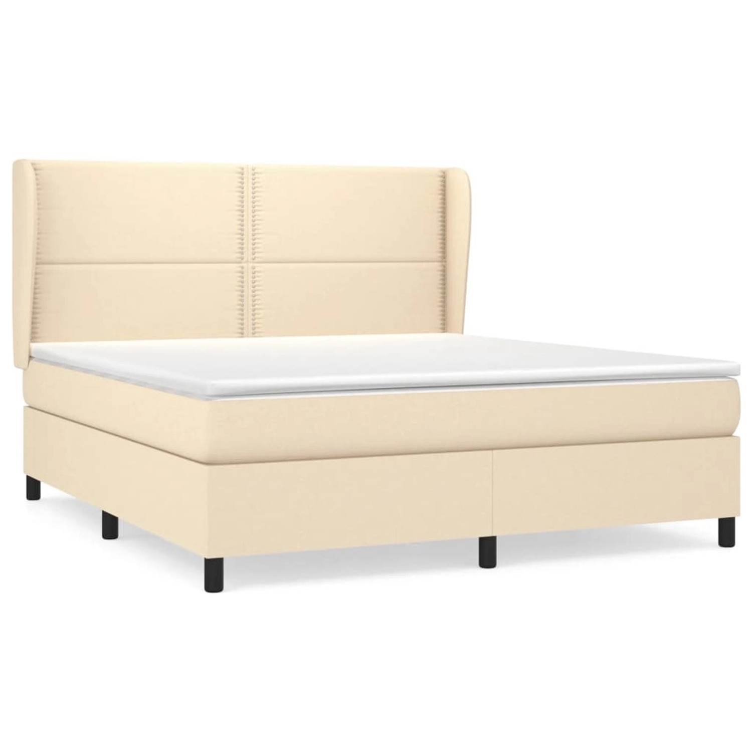 vidaXL Boxspringbett mit Matratze Creme 180x200 cm Stoff1376601 günstig online kaufen